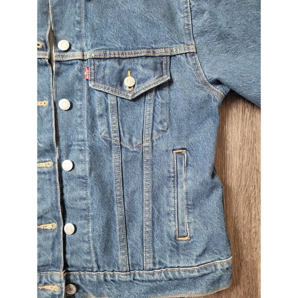 Levi's Denim Trucker Jacket Long Sleeve Y2K Women's Small - Picture 8 of 12